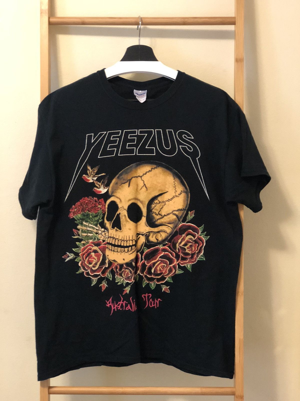 Kanye West Yeezus Australian Tour T-Shirt - Wes Lang Skull and