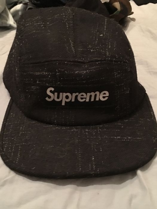 Supreme Supreme Broken Tweed Camp Cap | Grailed