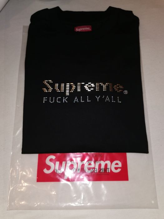 Supreme Supreme Gold Bars Tee SS19 Black | Grailed