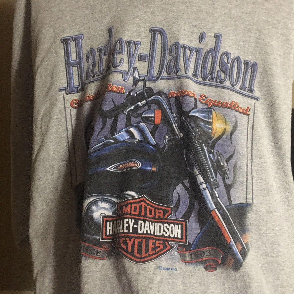 Harley Davidson Harley Davidson Motorcycles Vintage 2000 Longsleeve Grey Size US XL / EU 56 / 4 - 2 Thumbnail