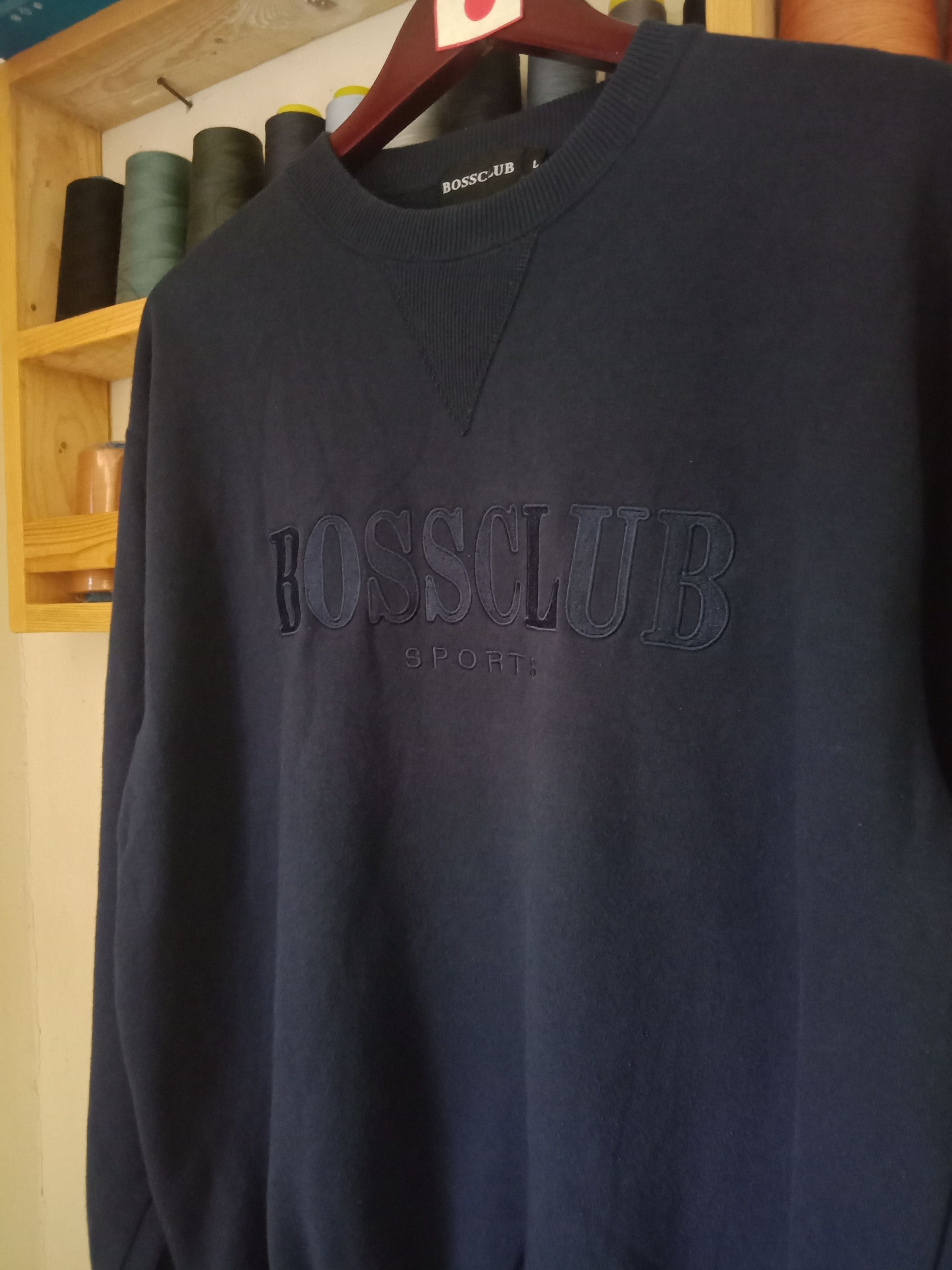 Hugo Boss Boss club Embroidered Big Logo Sweatshirt Size US L / EU 52-54 / 3 - 2 Thumbnail