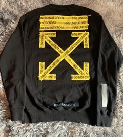 Off white hot sale firetape crewneck