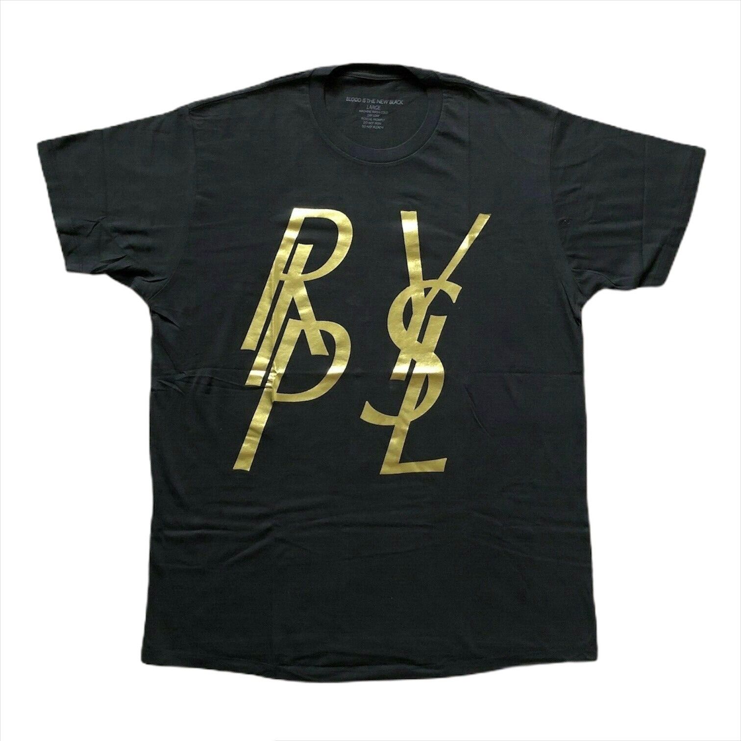 Black and gold ysl hotsell t shirt