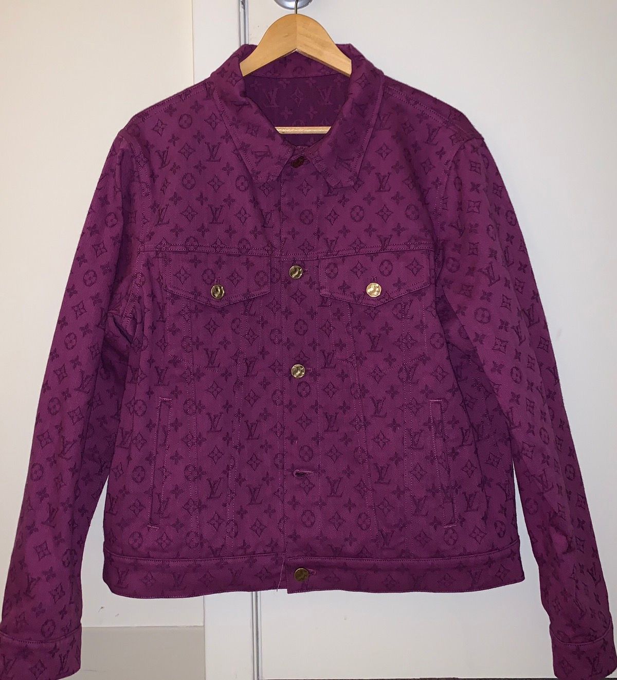 Louis Vuitton Louis Vuitton purple denim jacket Virgil Abloh's