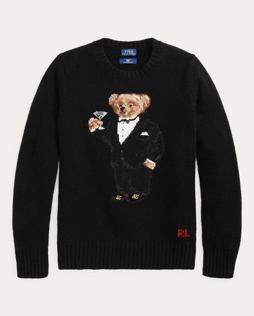 Polo Ralph Lauren New Polo Martini Bear Embroidered Knitted Sweater ...