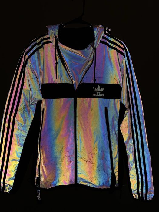 Adidas hot sale holographic windbreaker