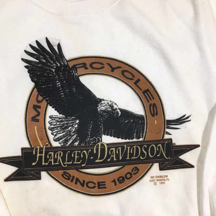 Harley Davidson × Vintage Vintage 3D Emblem Harley Davidson Eagle Sweatshirt Size US S / EU 44-46 / 1 - 1 Thumbnail
