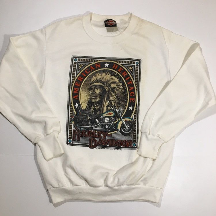 Harley Davidson × Vintage Vintage 3D Emblem Harley Davidson Indian Sweatshirt Size US M / EU 48-50 / 2 - 4 Thumbnail