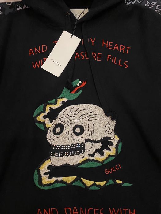 Gucci best sale skull hoodie