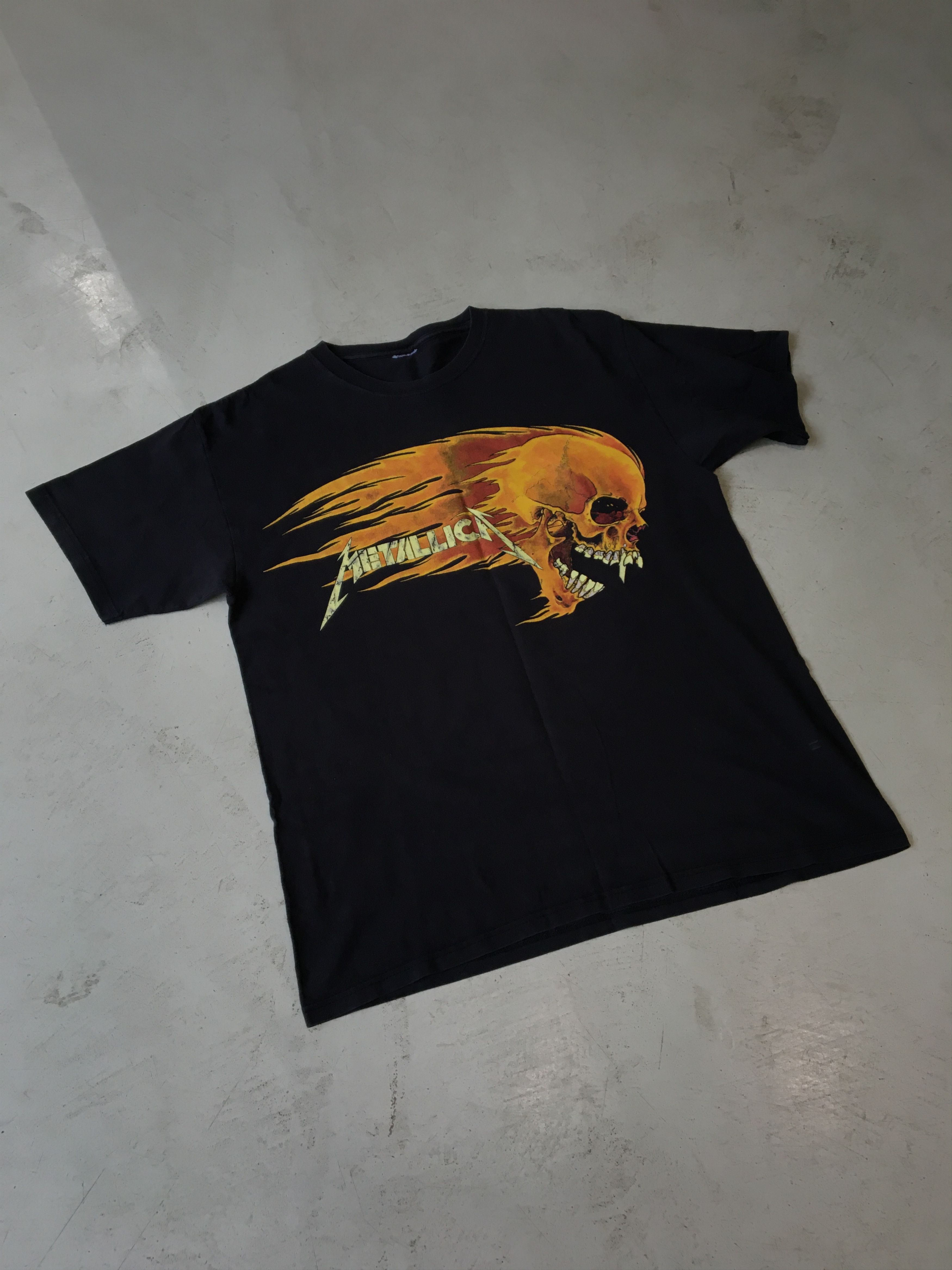 T-shirt Vintage Metallica 1994 - Motif Pushead (crâne, Fleur, Cœur) - Taille L - Occasion Très Bon état