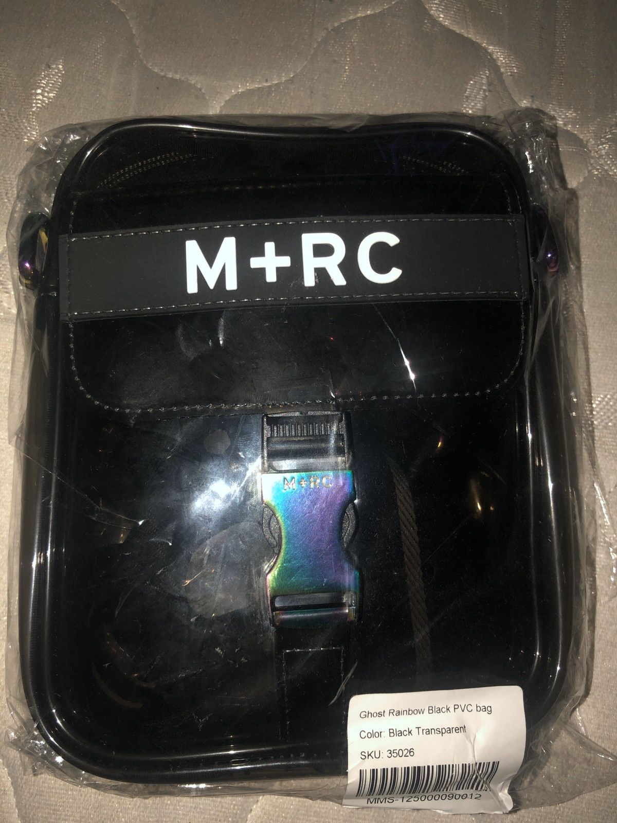 M+RC Noir Ghost PVC Rainbow Black Transparent Shoulder Bag  