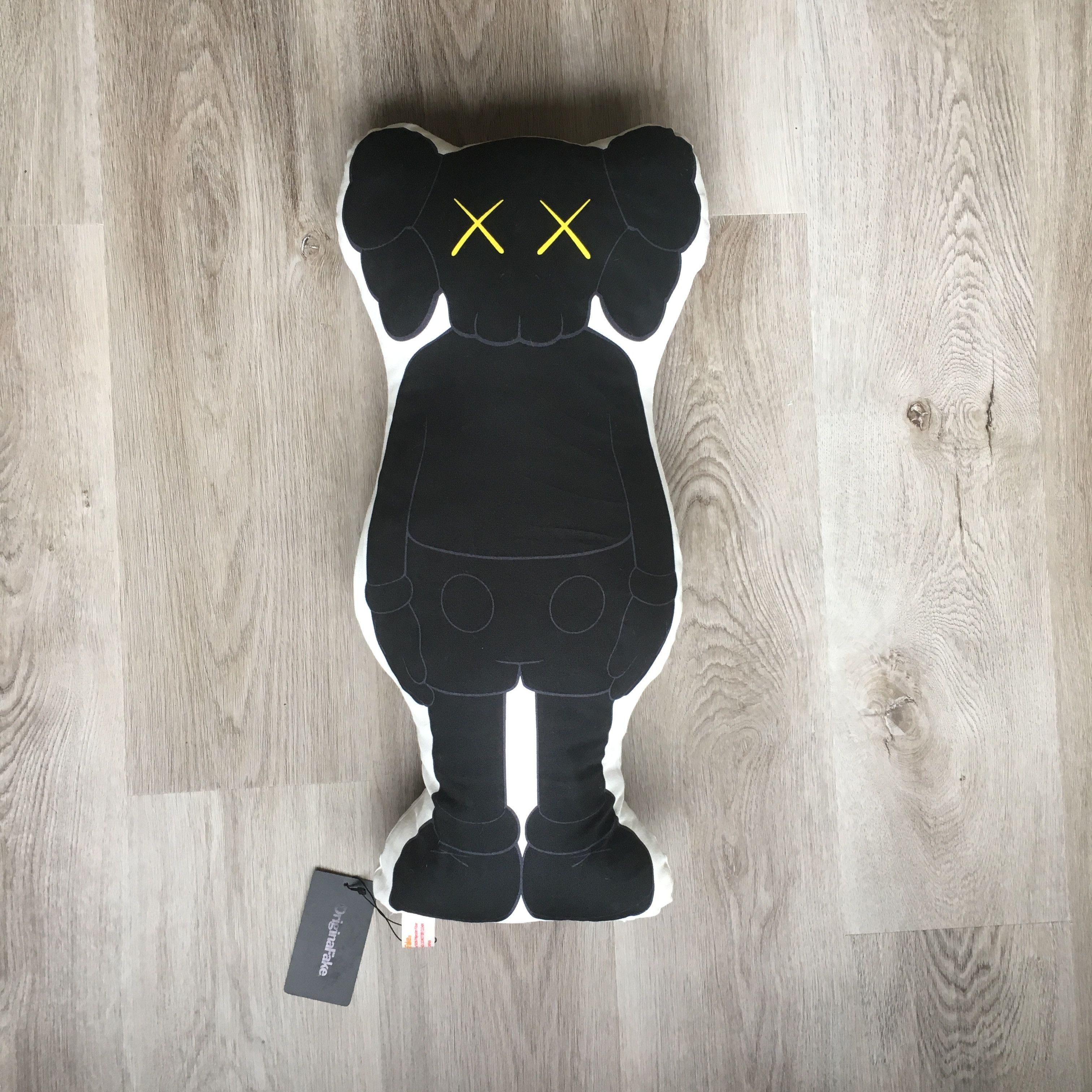 Original Fake ORIGINAL FAKE KAWS CUSHION BLACK COMPANION RARE US