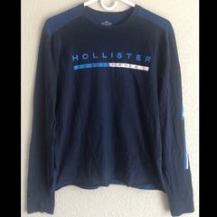 Hollister, Shirts, Hollister Y2k Navy Blue Fitted Henley Shirt