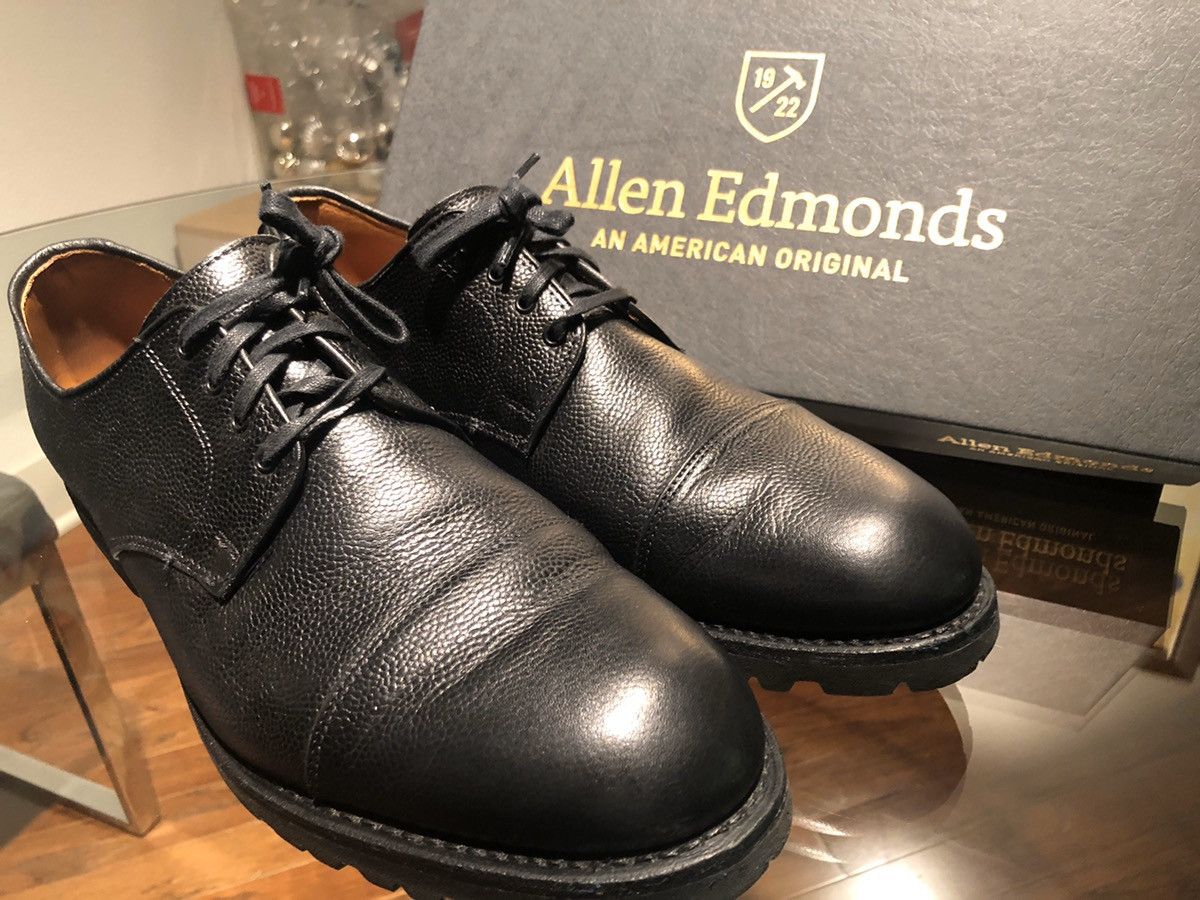Allen Edmonds Tate Cap Toe 12 D Black Grain Grailed