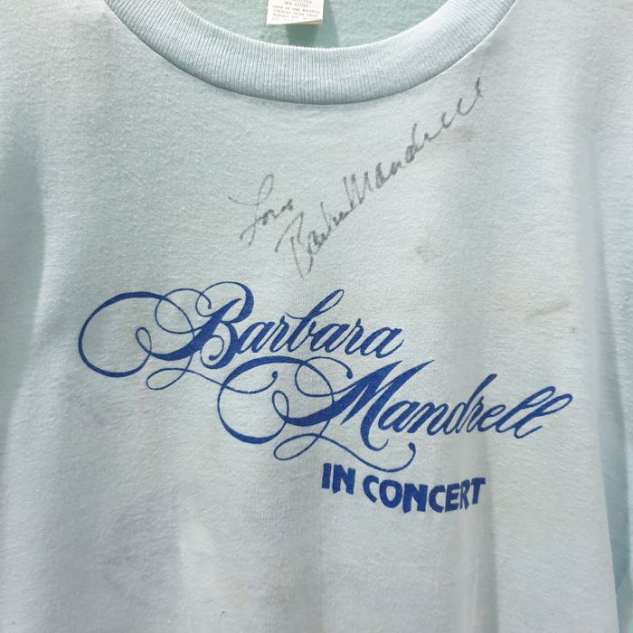 Vintage Rare! 1982 Tour Barbara Mandrell Tee Shirt c/w Autograph Grailed