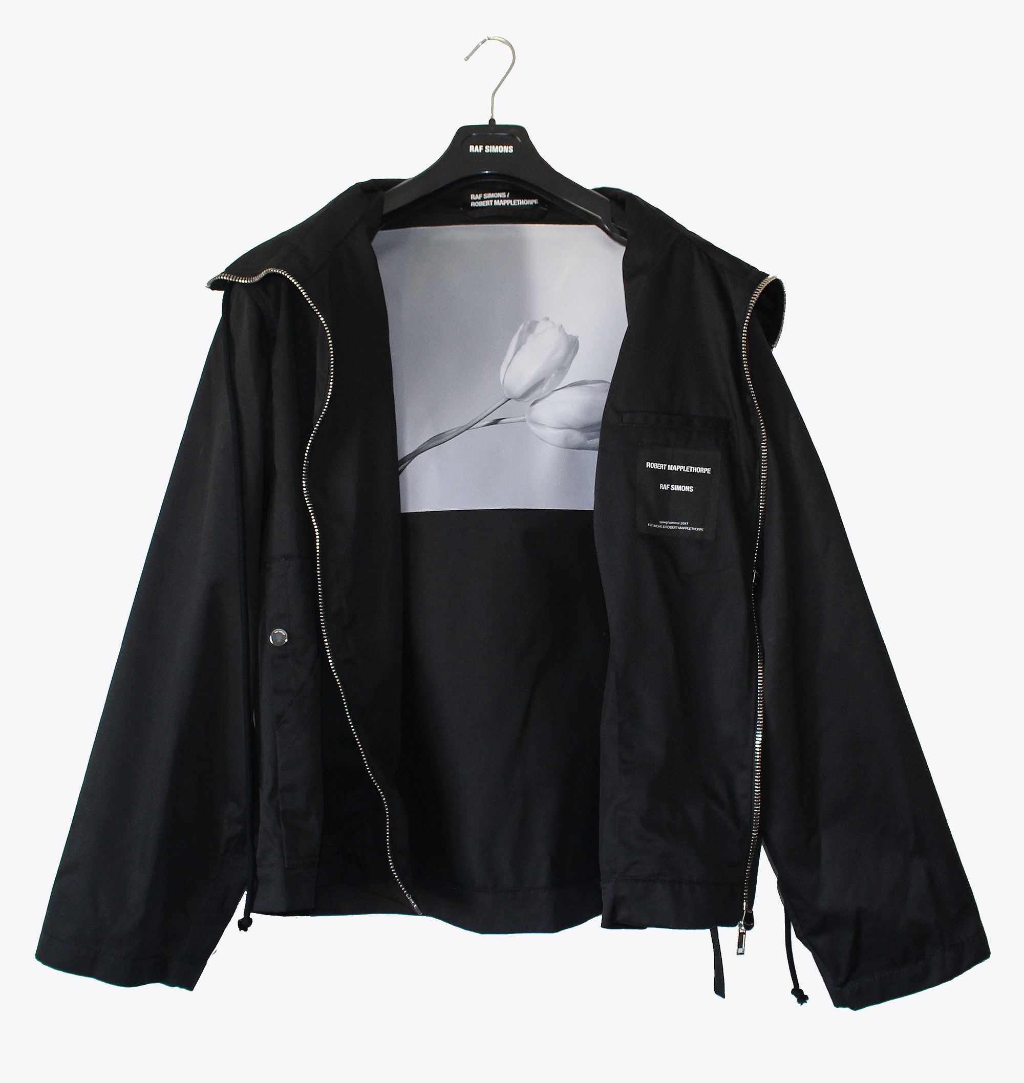 Pre-owned Raf Simons X Robert Mapplethorpe 'tulips' Print Jacket In Black