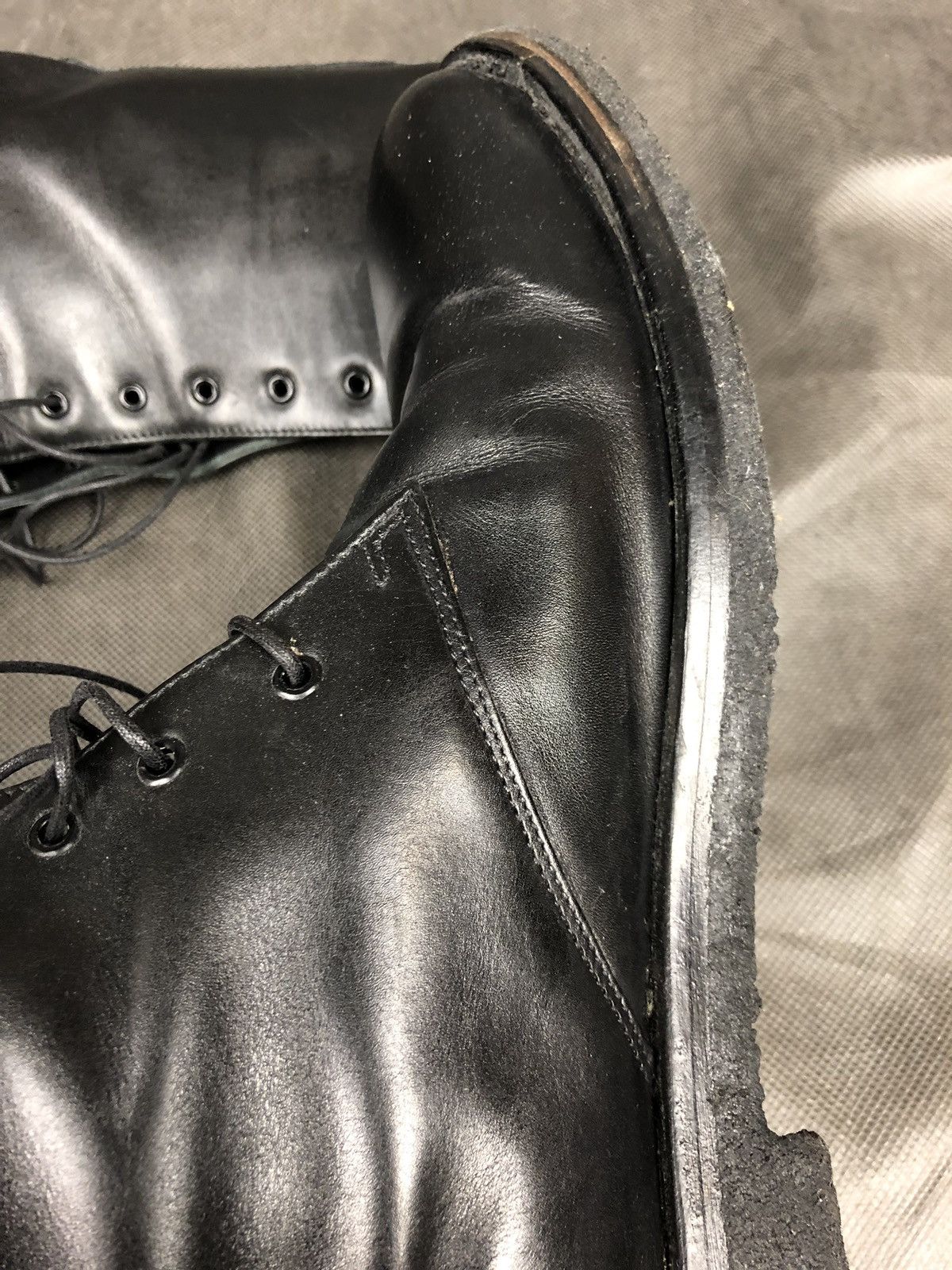 Dior × Hedi Slimane Rare! AW03 Luster Combat Boots Size US 11.5 / EU 44-45 - 5 Thumbnail