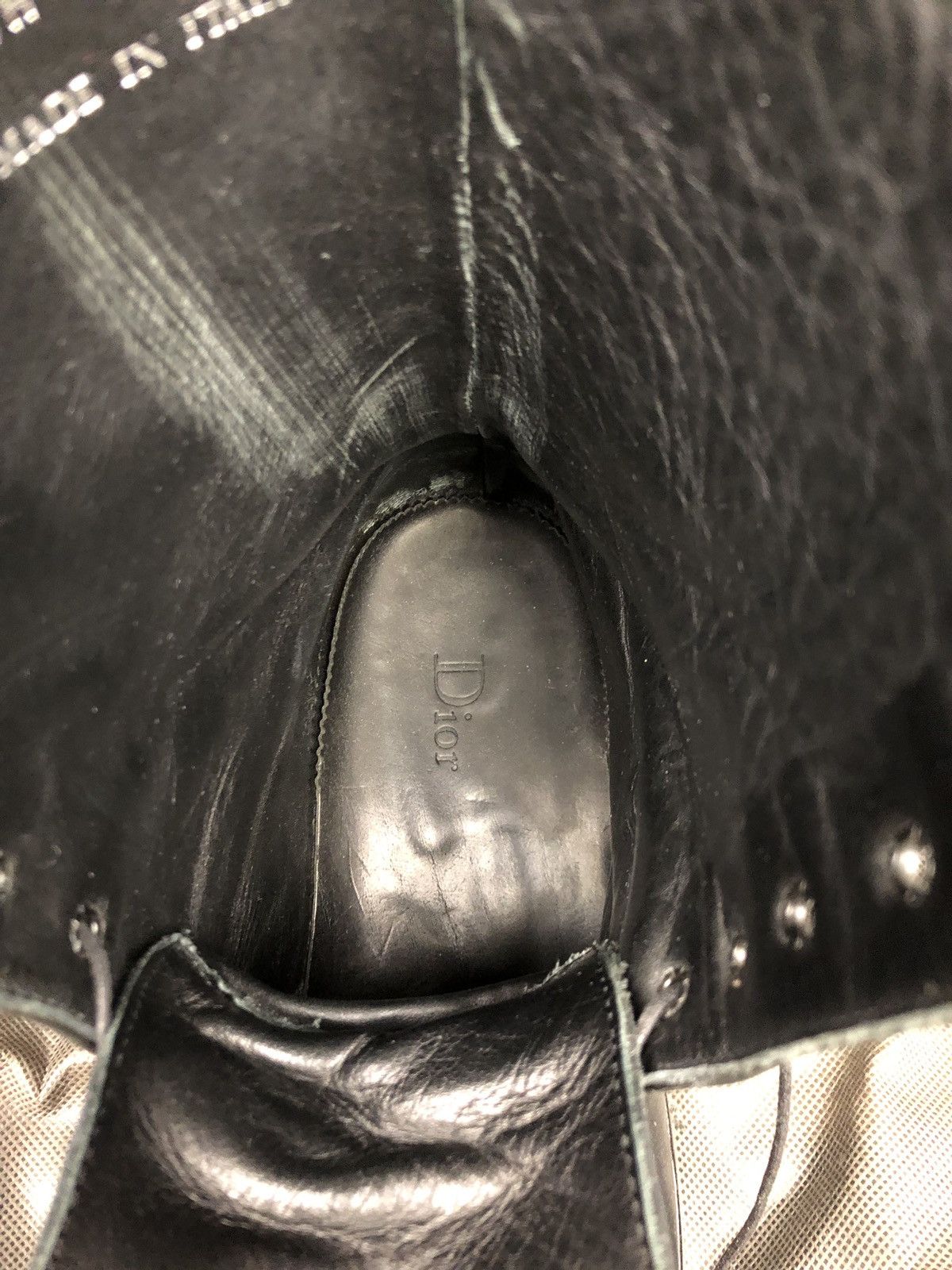 Dior × Hedi Slimane Rare! AW03 Luster Combat Boots Size US 11.5 / EU 44-45 - 7 Thumbnail