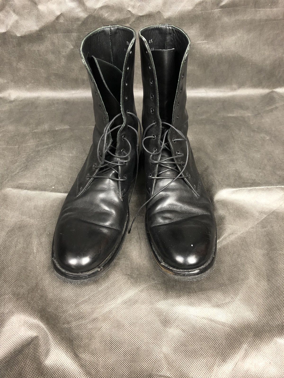 Dior × Hedi Slimane Rare! AW03 Luster Combat Boots Size US 11.5 / EU 44-45 - 2 Thumbnail