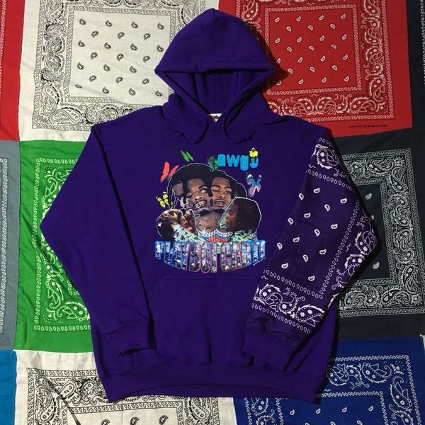 Custom Playboi Carti bandana custom hoodie | Grailed