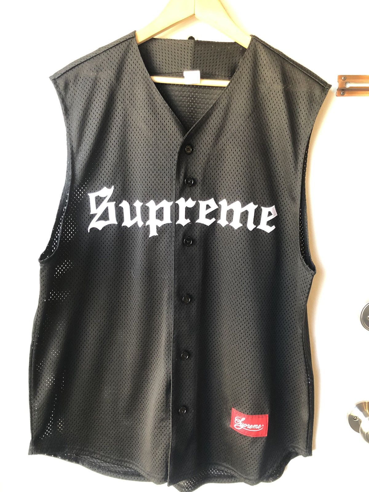 Supreme Supreme Mesh Sleeveless Baseball Jersey SS16 | Grailed