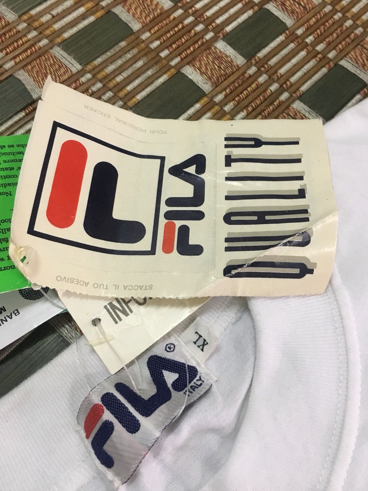 Fila Vintage 90s Fila tshirt big logo new old stock tag sticker Size US XL / EU 56 / 4 - 4 Thumbnail