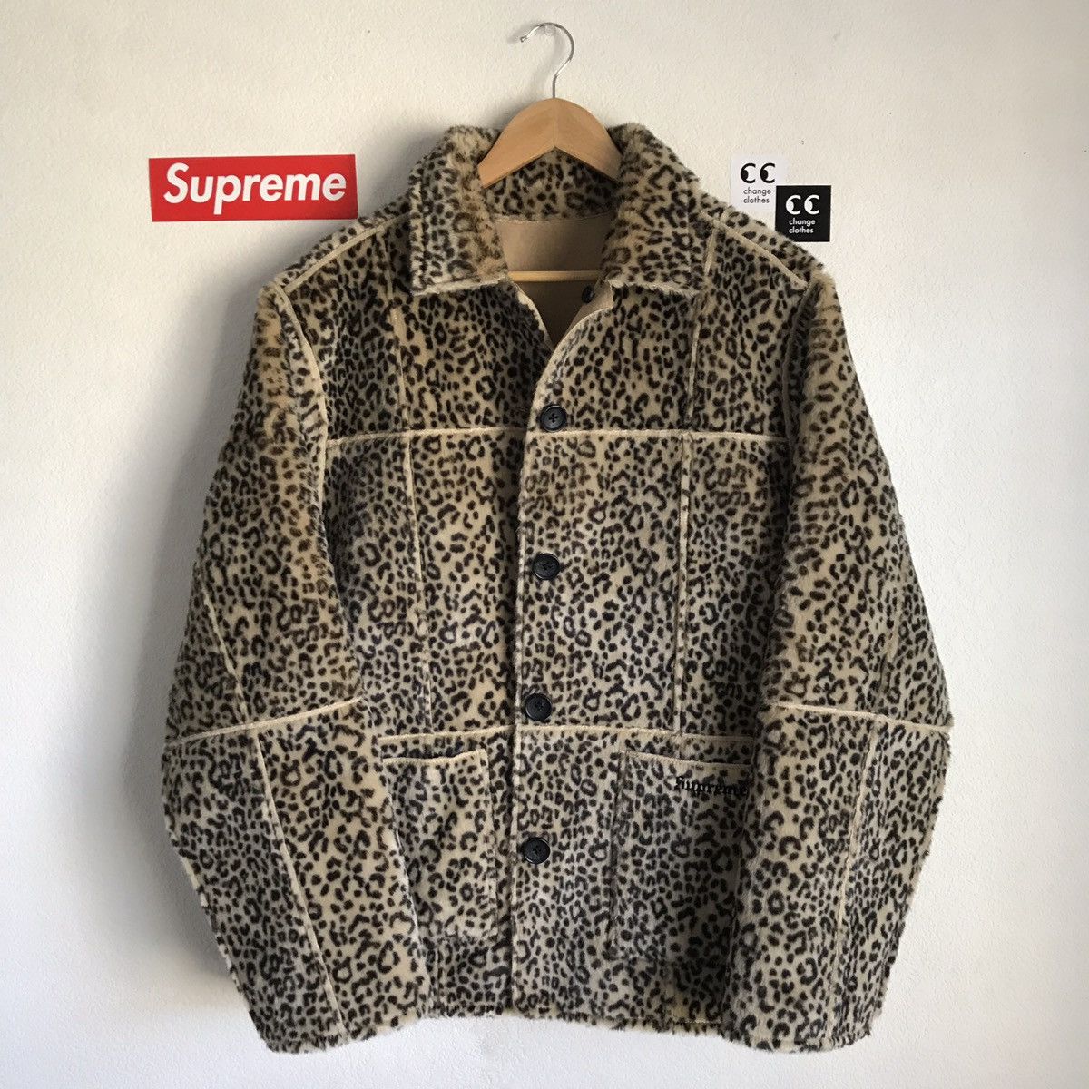 Supreme cheap leopard coat