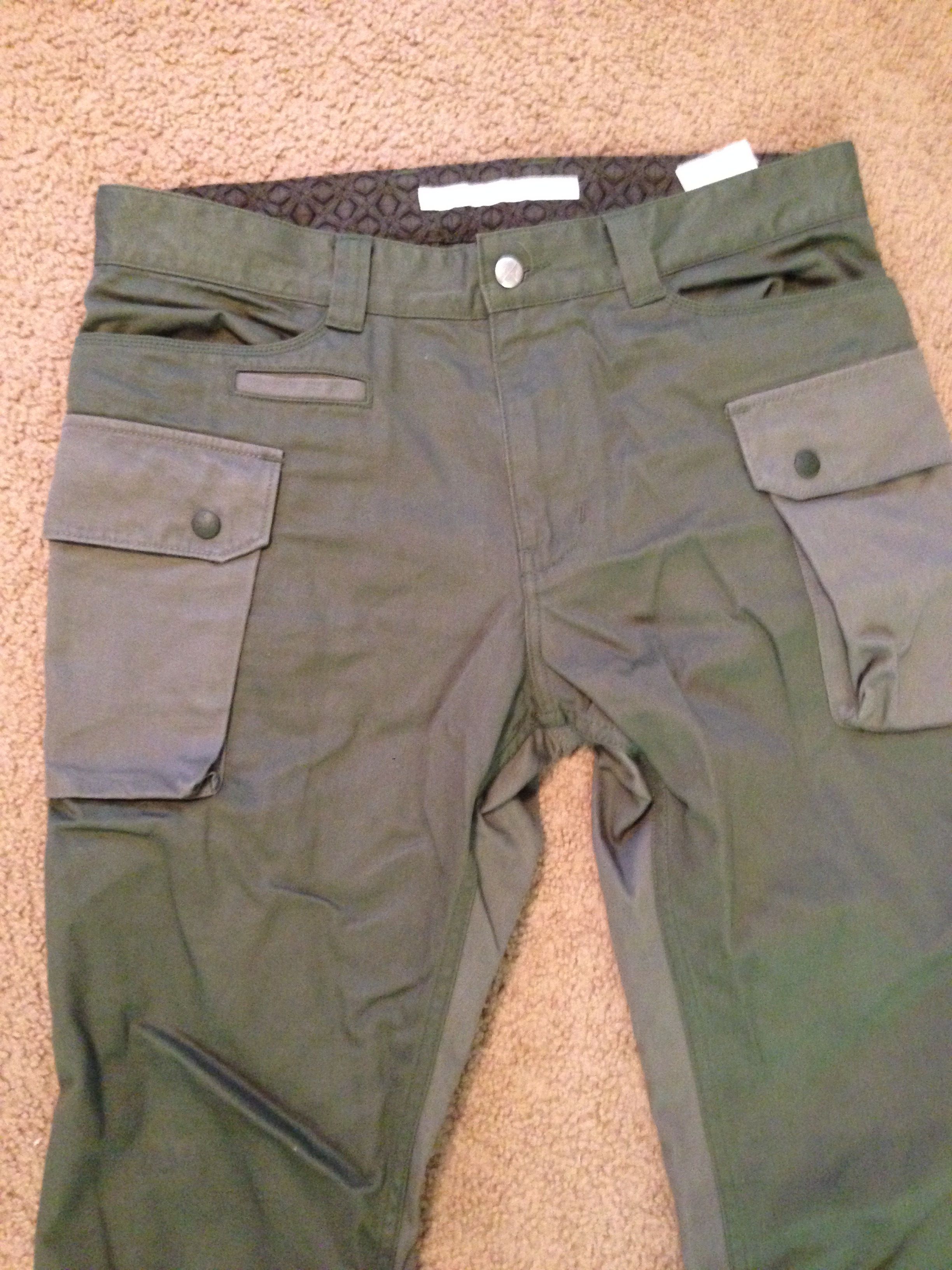 White Mountaineering Washed Fade Cotton Twill Cargo Pants Size US 32 / EU 48 - 2 Thumbnail