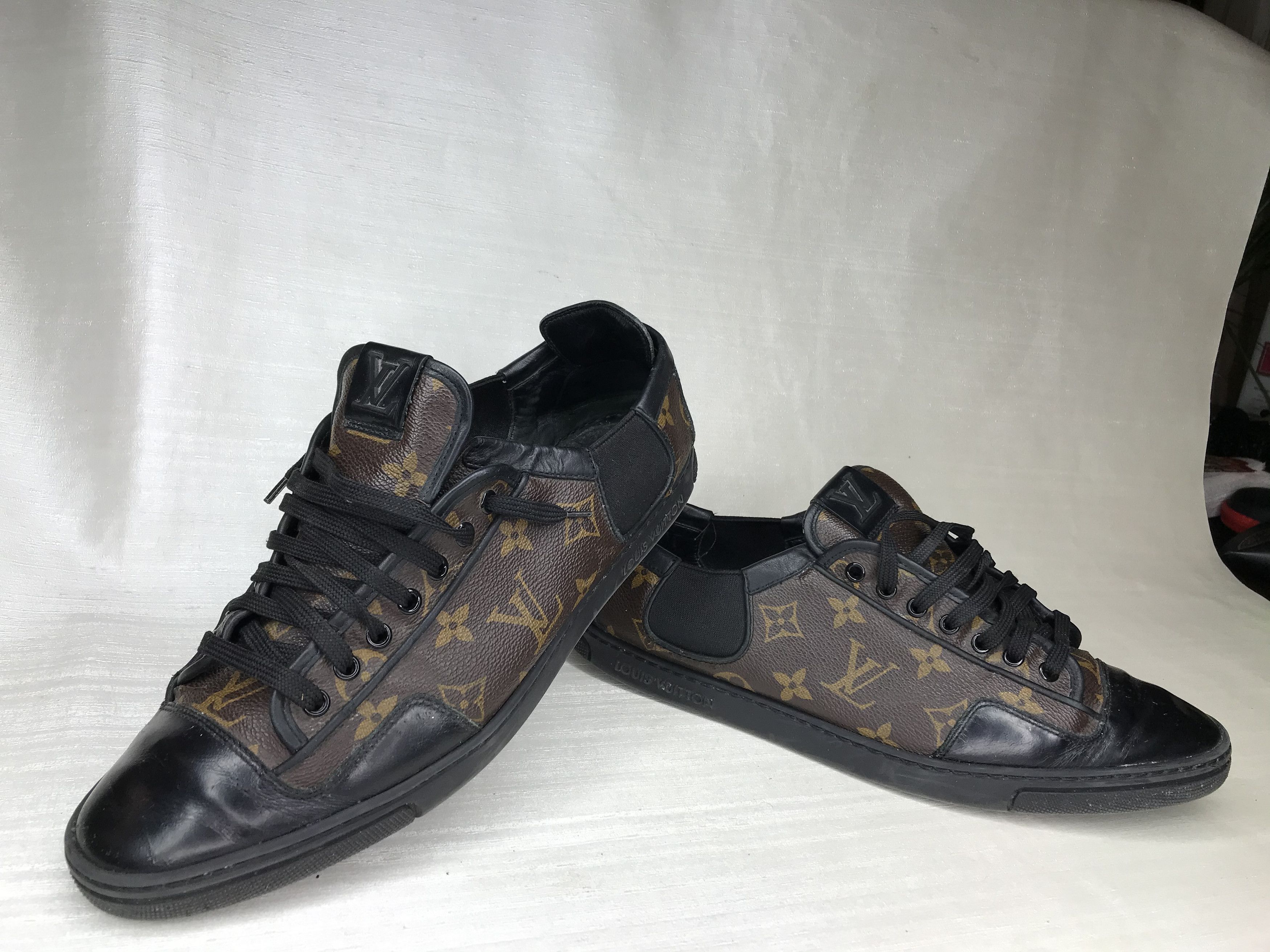 Louis Vuitton Brown Monogram Canvas And Leather Slalom Low