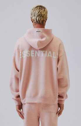 Fear of God Essentials Size Medium Pink orders Blush 3M Logo Reflective Hoodie OG used