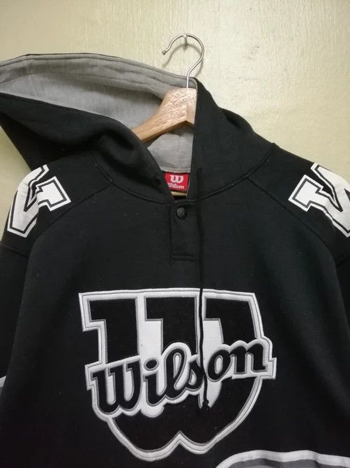 Vintage Vintage 90s Wilson Embroidey Big Logo Hoodie Sweatshirt B7 Size US M / EU 48-50 / 2 - 6 Thumbnail
