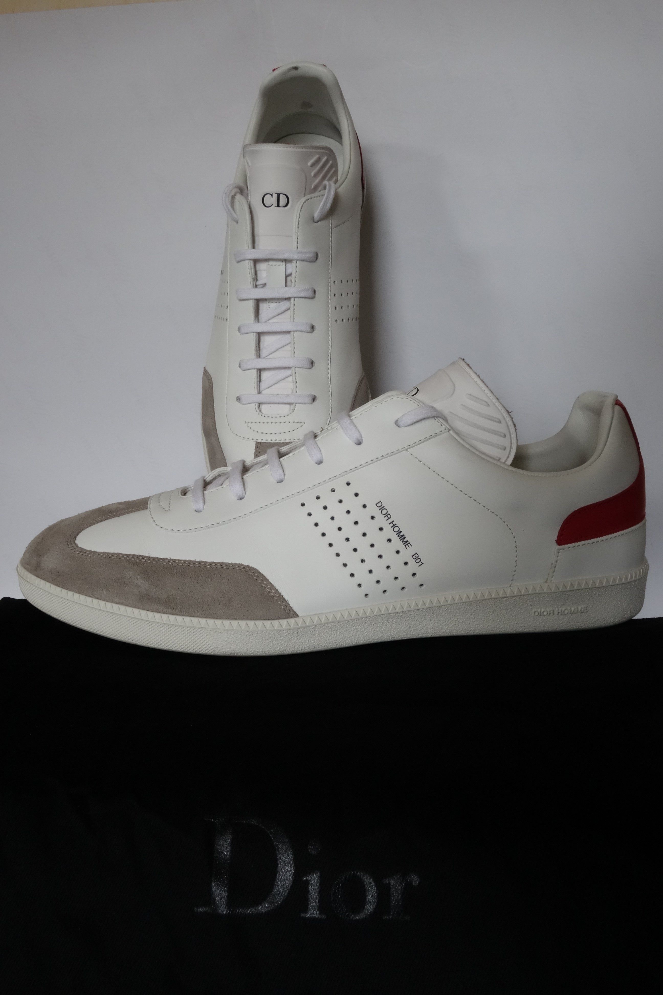 Dior DIOR HOMME Sneakers 46 47 13 14 B01 White Calskin SS18 Grailed