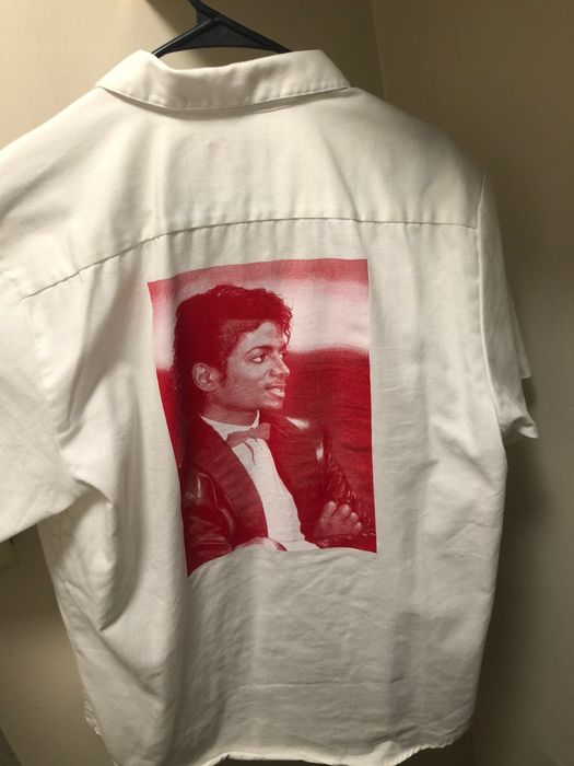 Supreme Supreme Michael Jackson SS Work Shirt White | Grailed