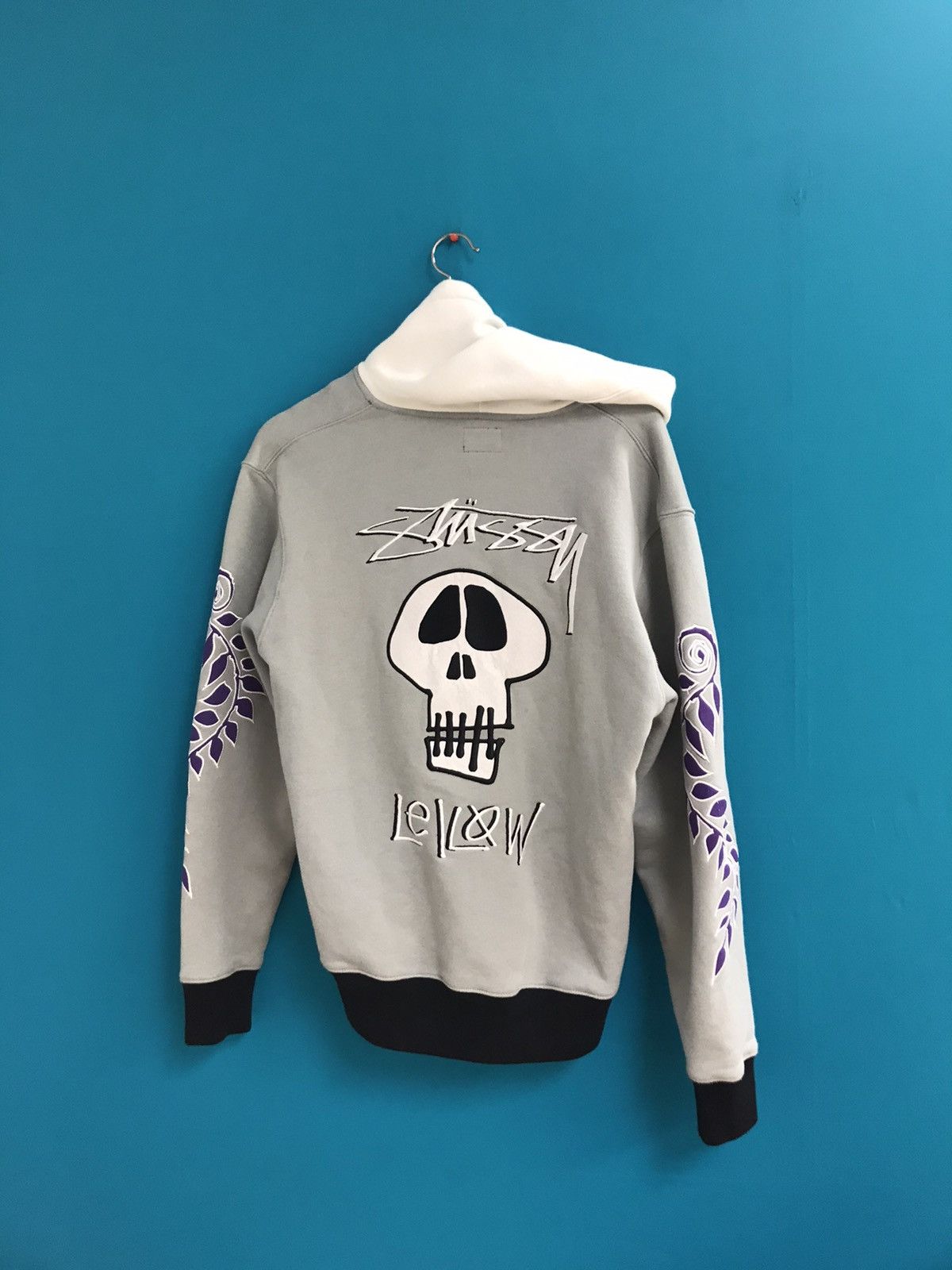 Stussy × Vintage Stussy Leilow Skull Graphic Hoodie | Grailed