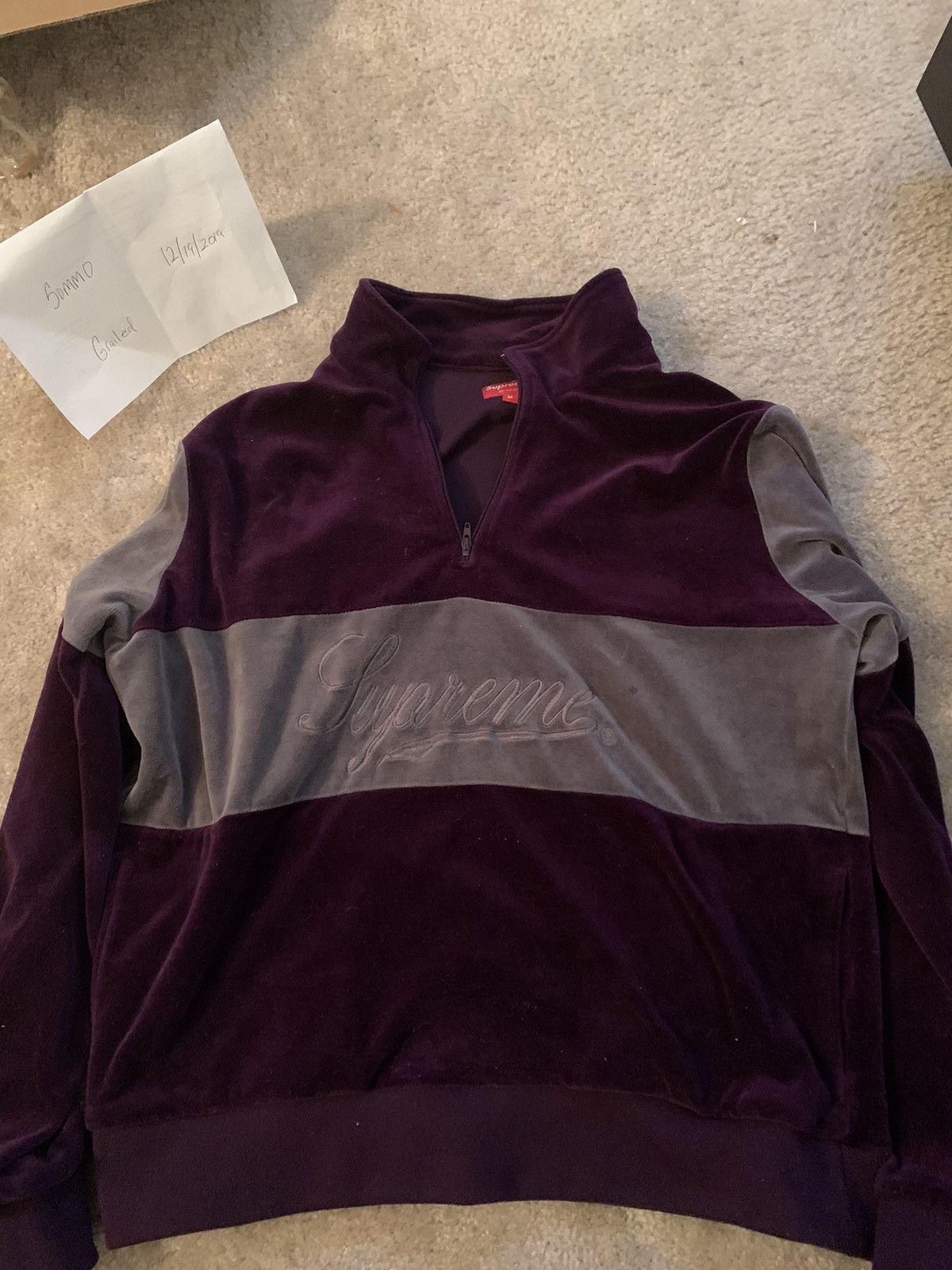 Supreme Supreme Velour Half Zip Pullover Size US M / EU 48-50 / 2 - 1 Thumbnail