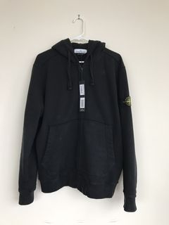 Stone Island Stone Island Zip Up Hoodie Black Grailed