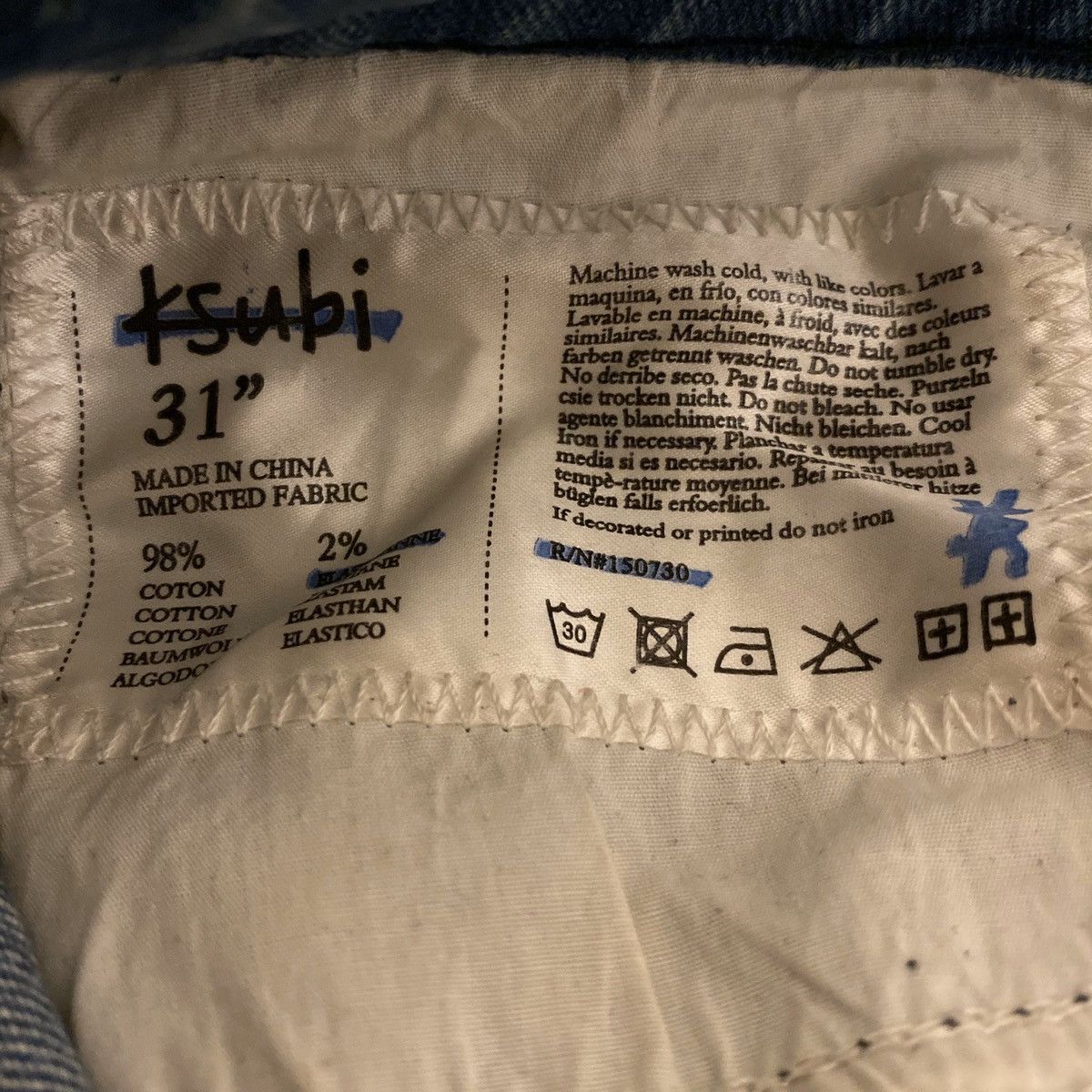 Ksubi Van Winkle Jean Trashed Dreams Size US 31 - 4 Thumbnail
