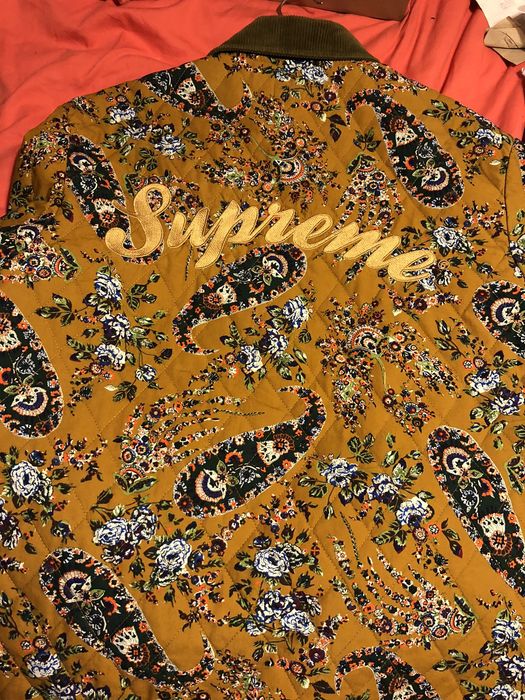 Supreme Supreme Quilted Paisley Jacket - Yellow | Grailed