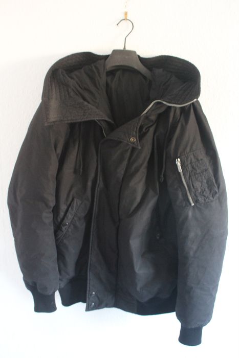 Rick Owens FW10 Gleam Black Goose Down Exploder Bomber | Grailed