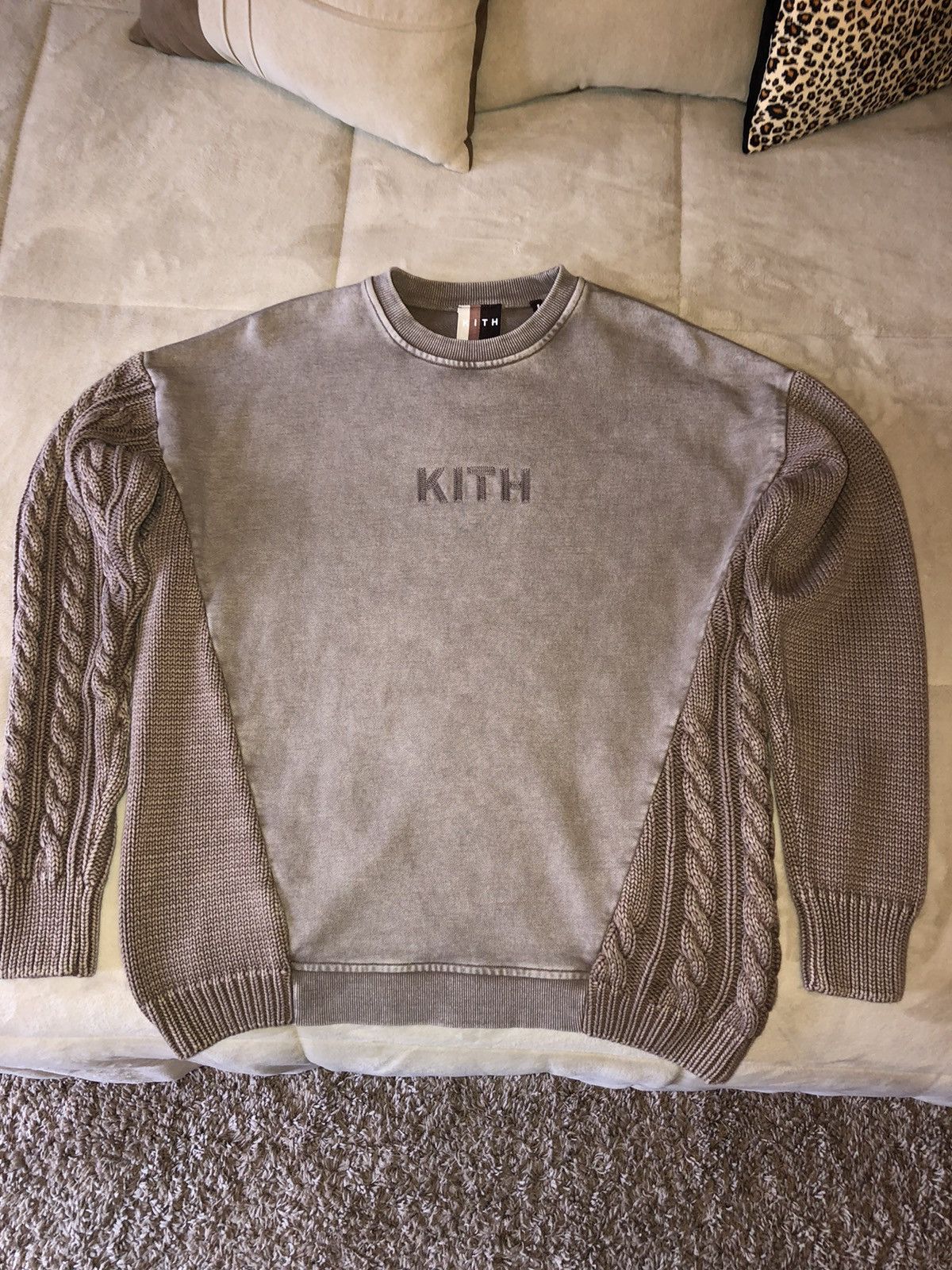 Kith Kith Combo Knit Crewneck Cinder | Grailed