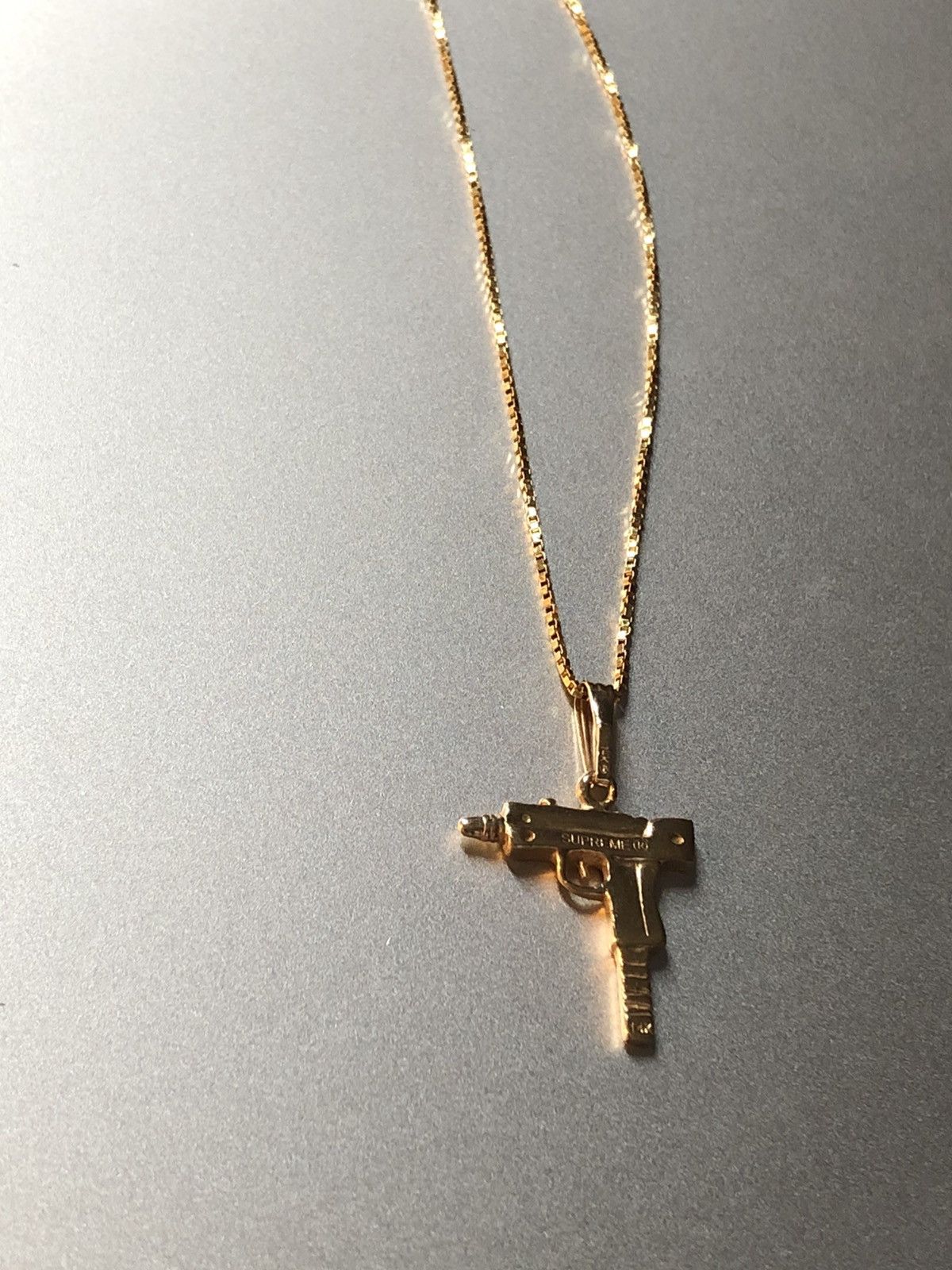 Supreme Supreme Uzi 14k Solid Gold Pendant & Chain | Grailed