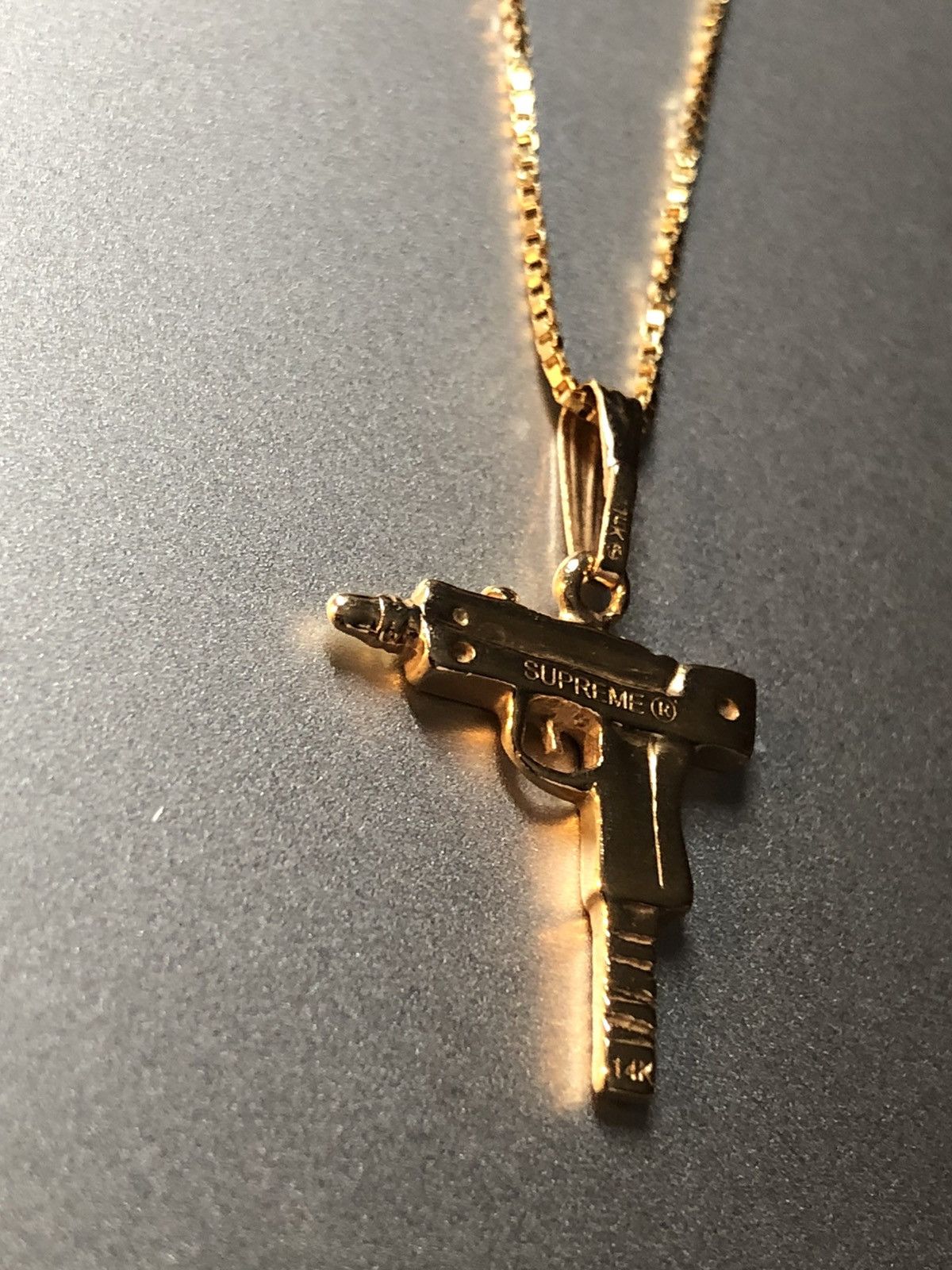 Supreme Supreme Uzi 14k Solid Gold Pendant & Chain | Grailed