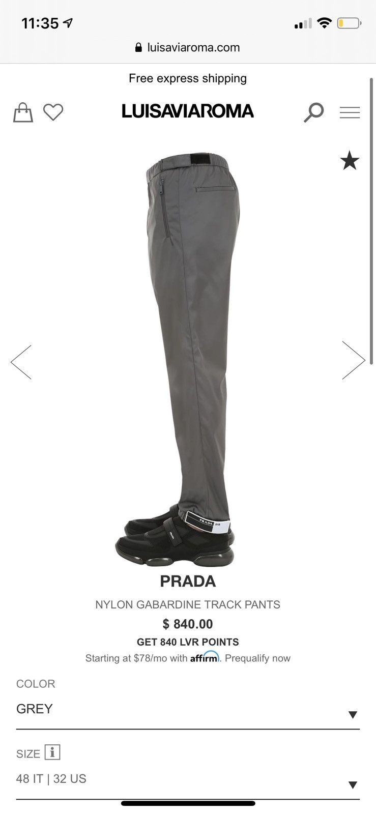 Prada rubber tag track pants hotsell