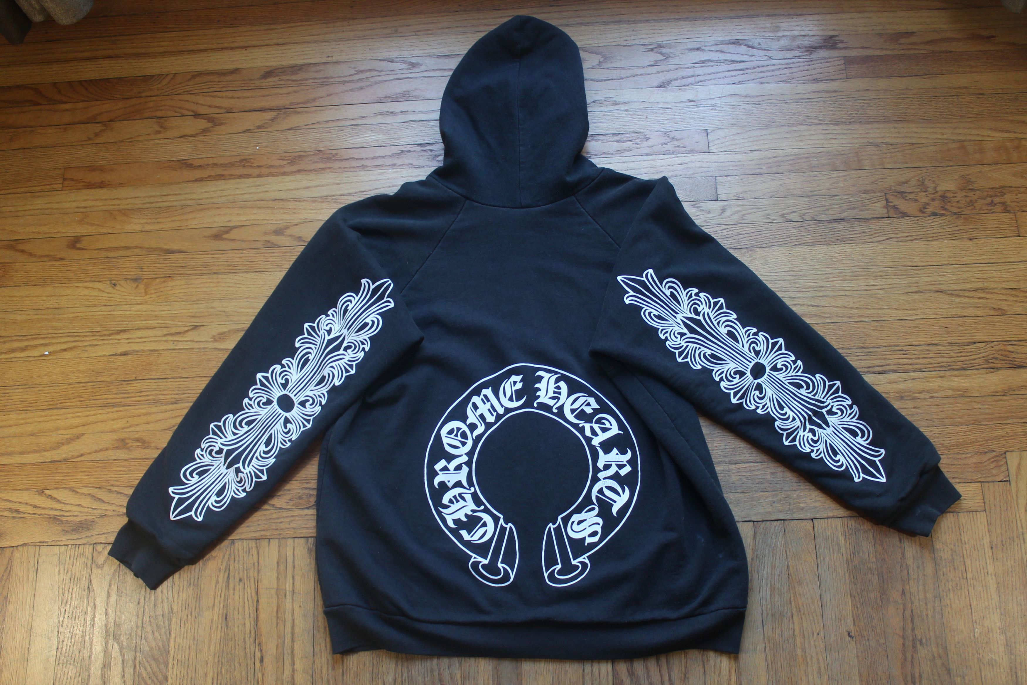 Chrome Hearts 90s Chrome Hearts Vintage Hoodie Mens XL Zip Up Thermal