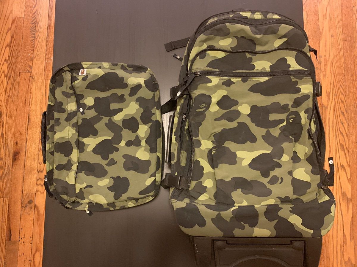Bape BAPE Green Camo Luggage Trolley Bag Grailed
