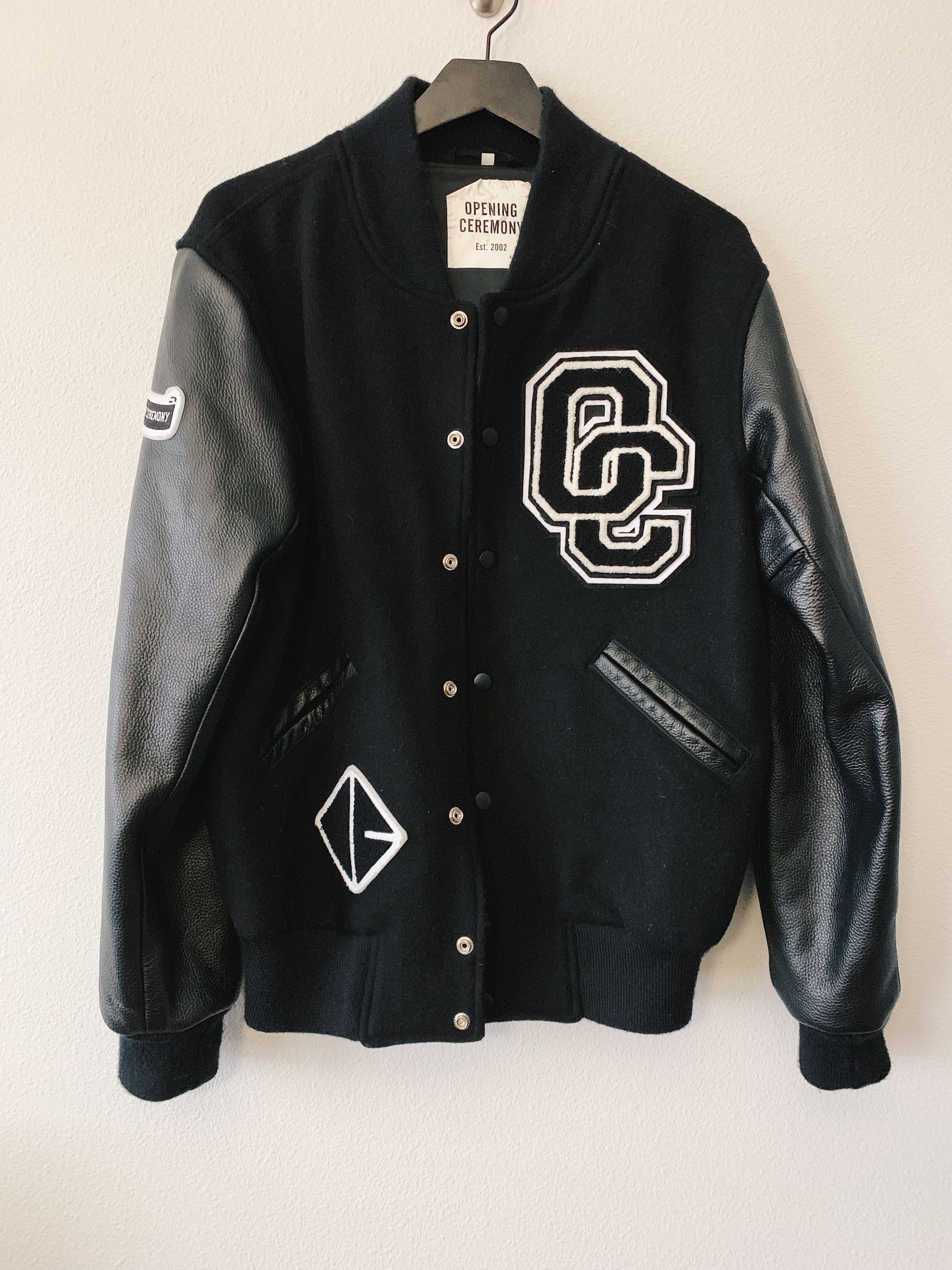 image of Opening Ceremony Letterman Jacket in Black, Men's (Size Medium)