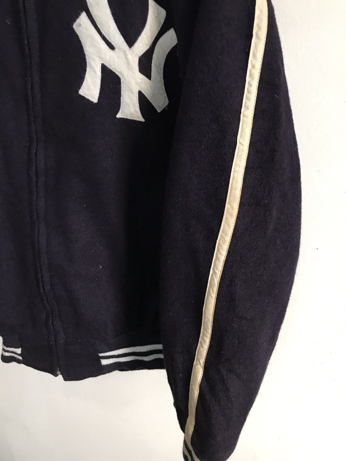 New York Yankees New York Yankees Made In USA Size Large Wool Zipper Jacket Size US L / EU 52-54 / 3 - 4 Thumbnail