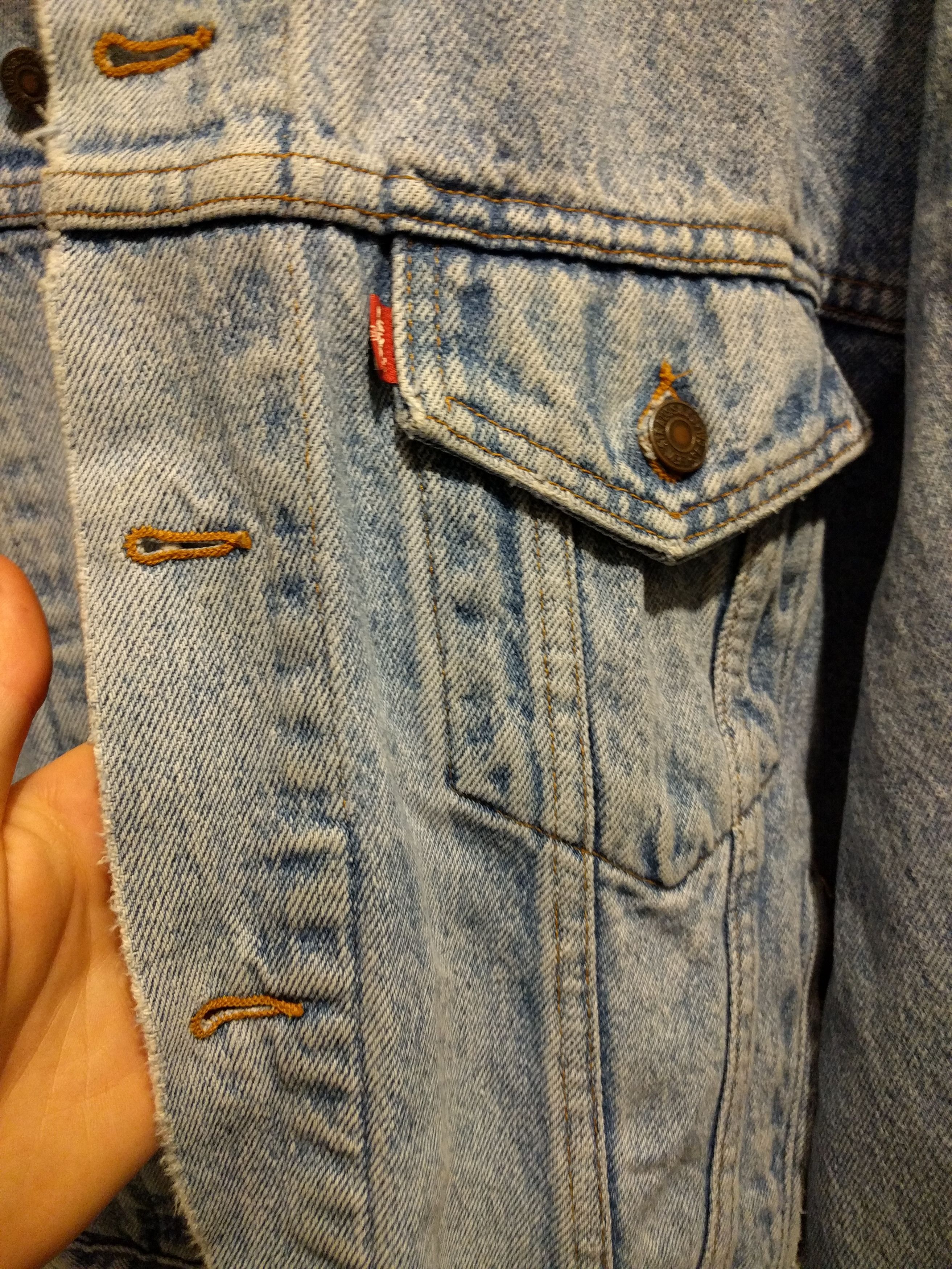 Levi's Vintage Denim Jean Jacket big E red tab Size US L / EU 52-54 / 3 - 4 Thumbnail