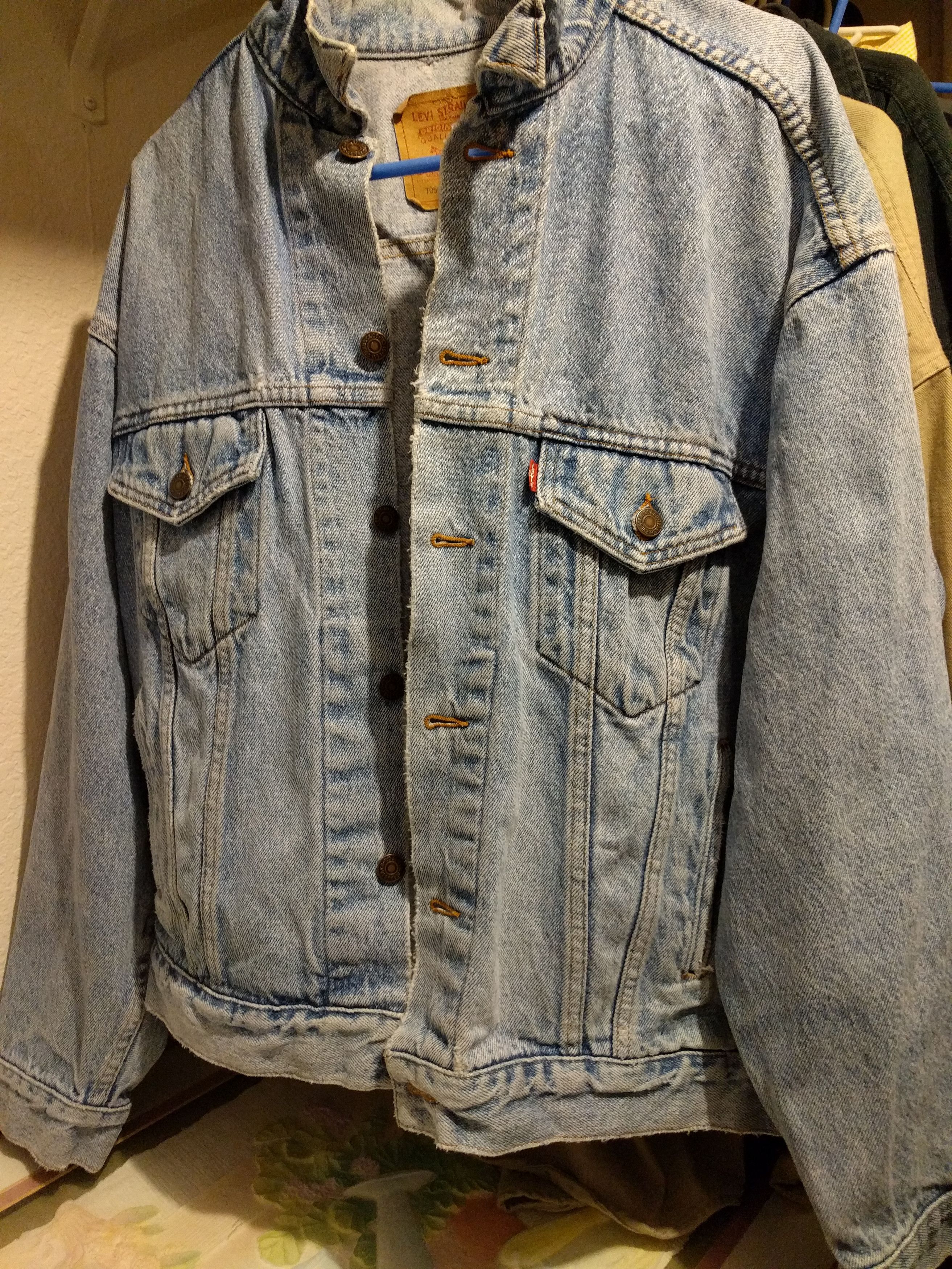 Levi's Vintage Denim Jean Jacket big E red tab Size US L / EU 52-54 / 3 - 2 Thumbnail