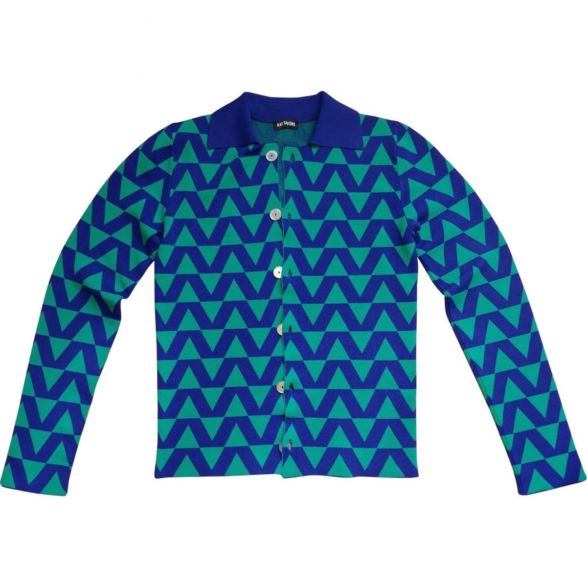 Raf Simons SS14 Green Viscose Cardigan in size S Size US S / EU 44-46 / 1 - 5 Thumbnail
